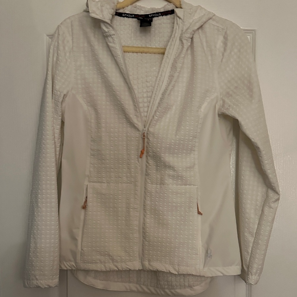 Women's Spyder White Hooded Jacket
